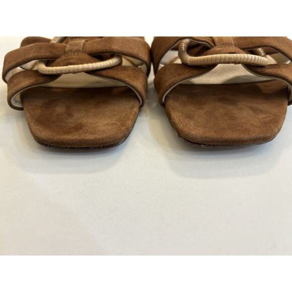 Veronica Beard Brown Sandals with Gold Accent - Picture 8 of 10